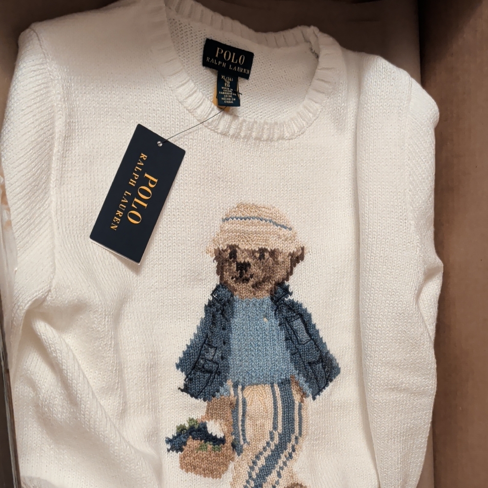 Polo by Ralph Lauren White Knit Sweater
